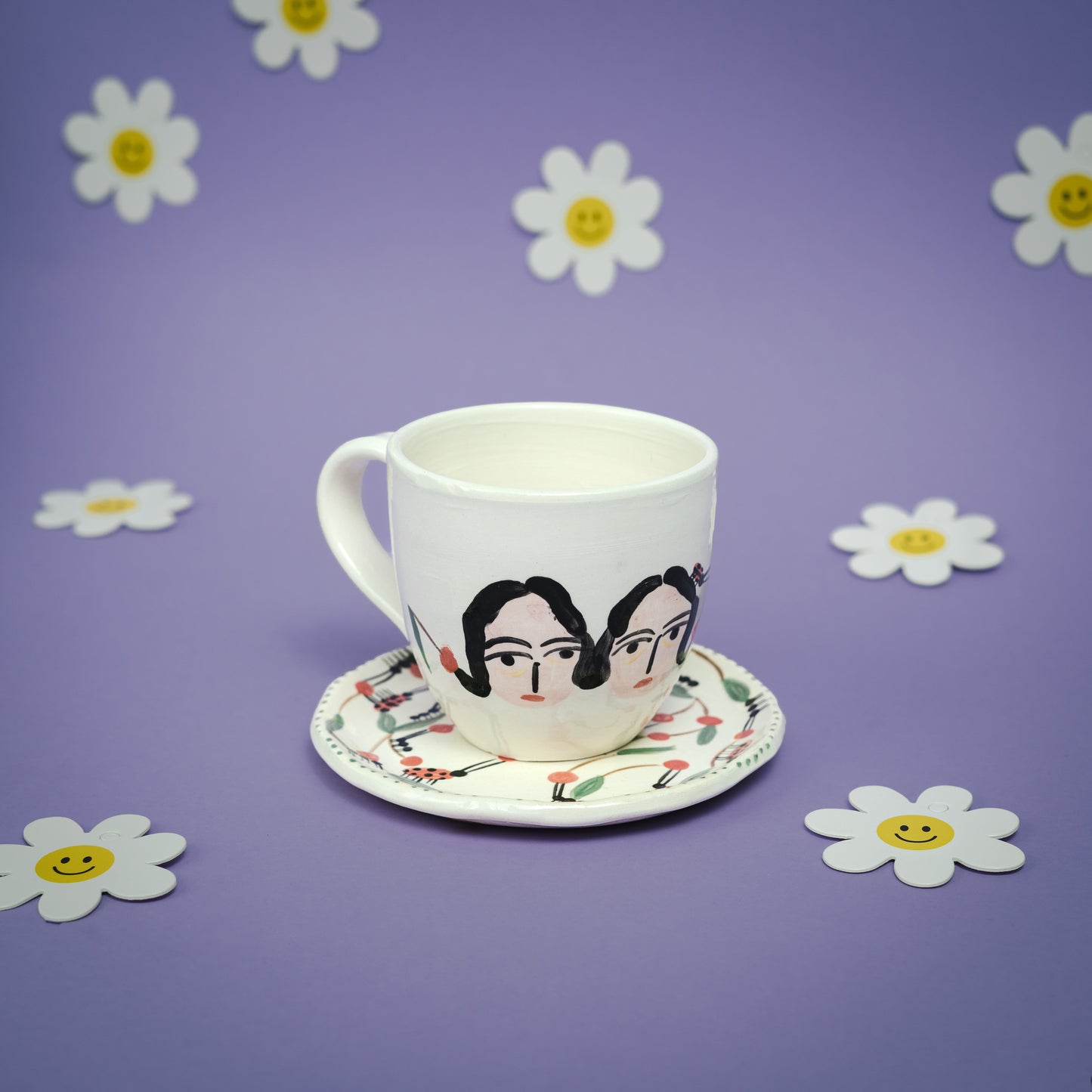 Set de taza y plato GEMELAS