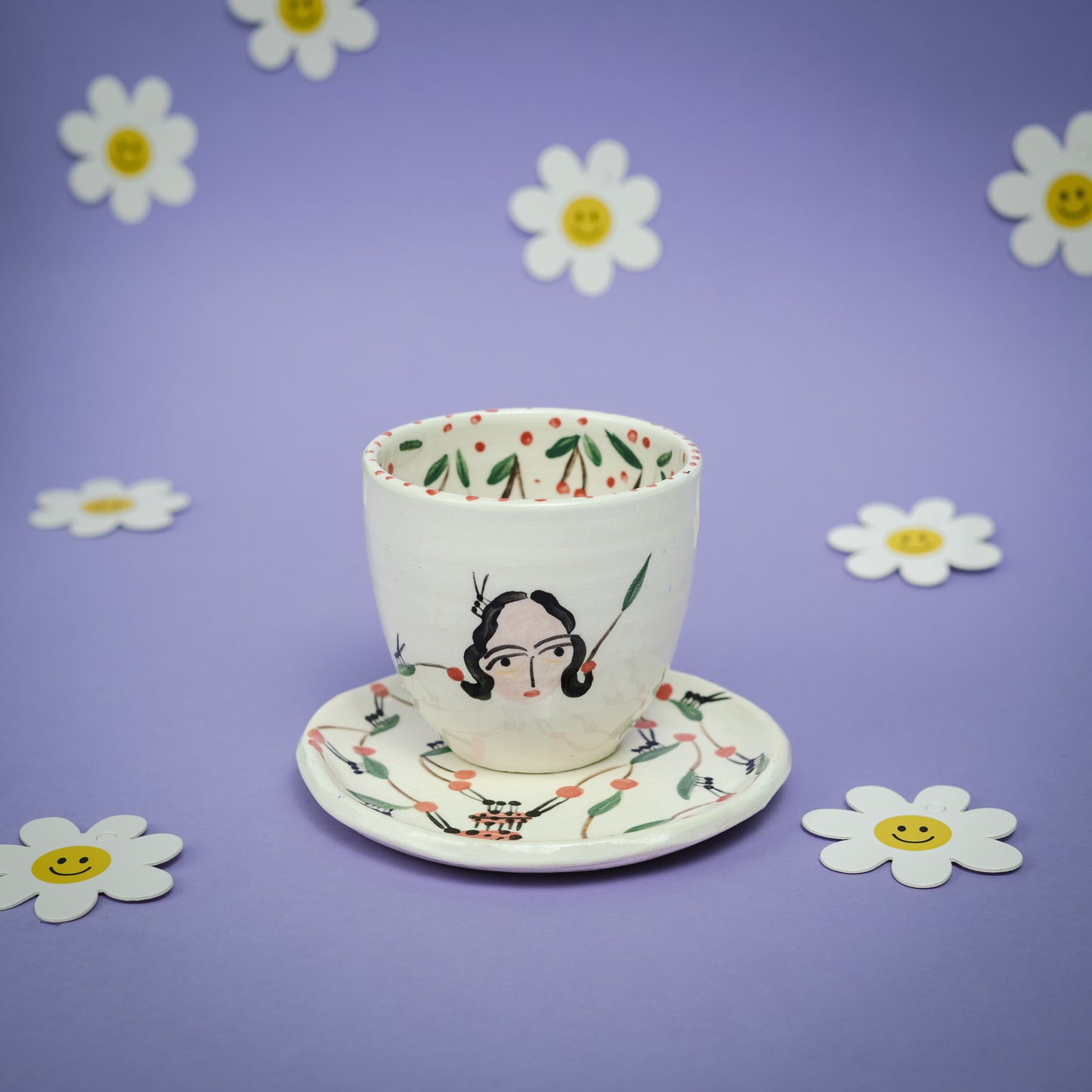 Set de taza y plato NIÑA + HORMIGA