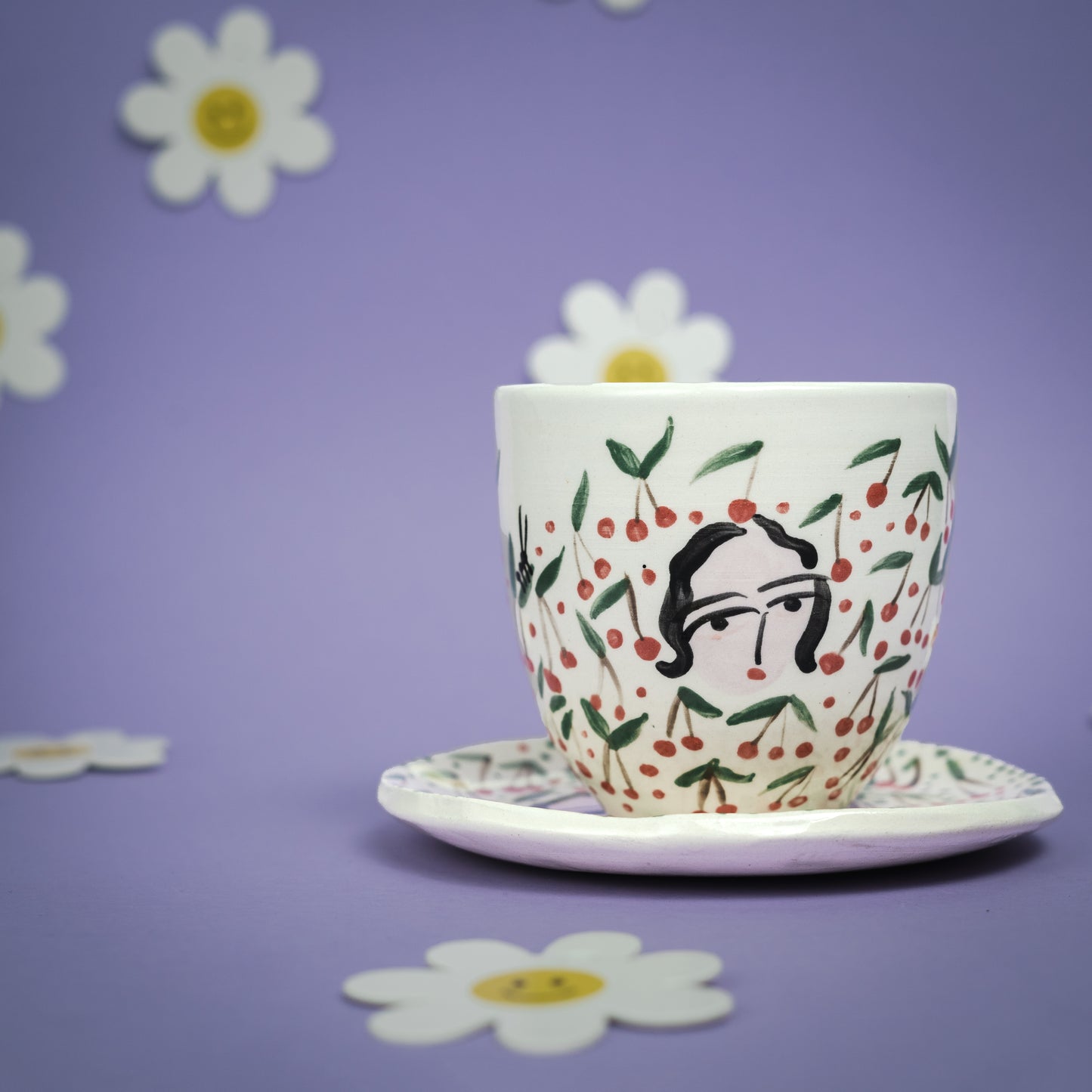 Set de taza y plato CEREZAS NIÑA