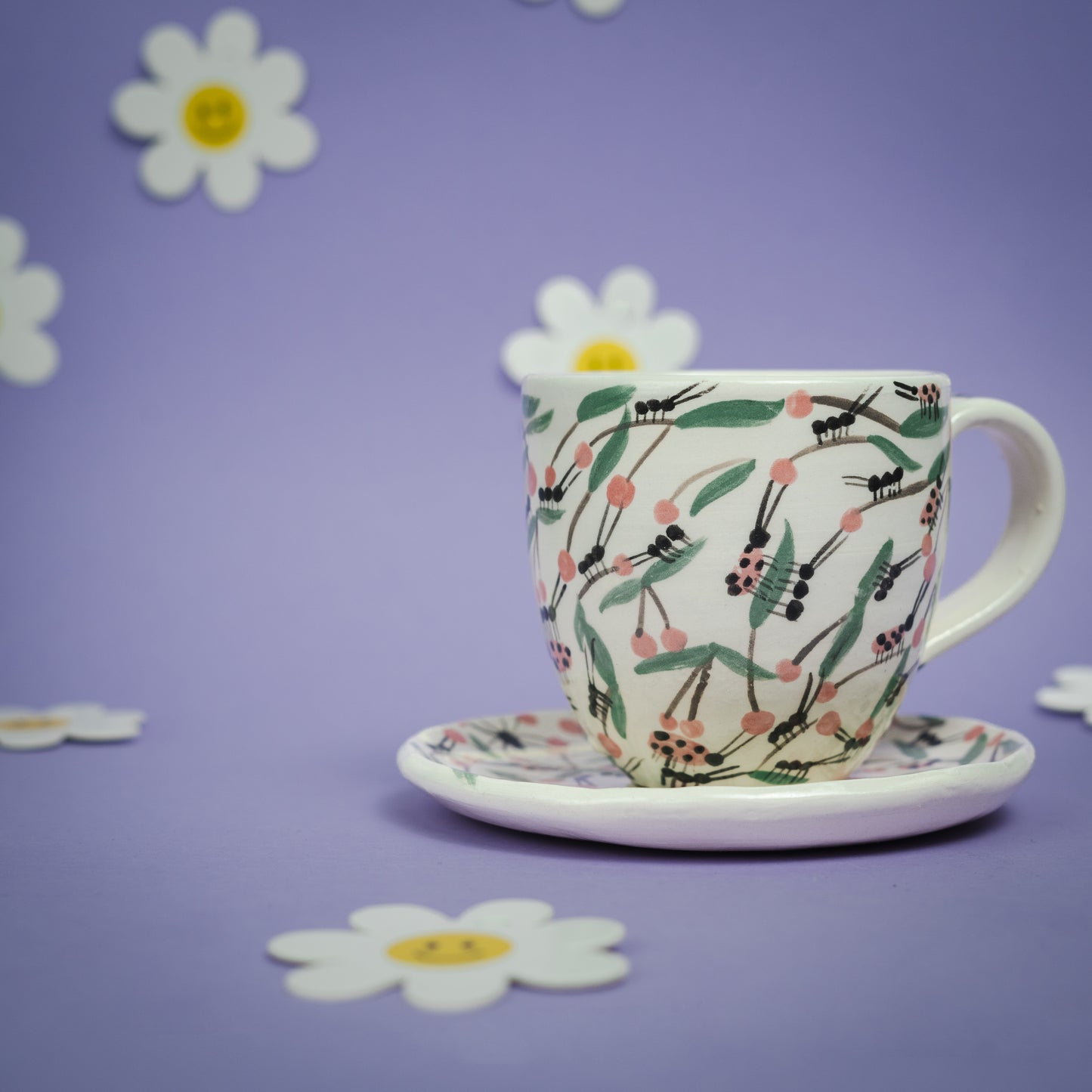 Cup + plat "Ladybug + " + Set taza con asa "Chinitas +"