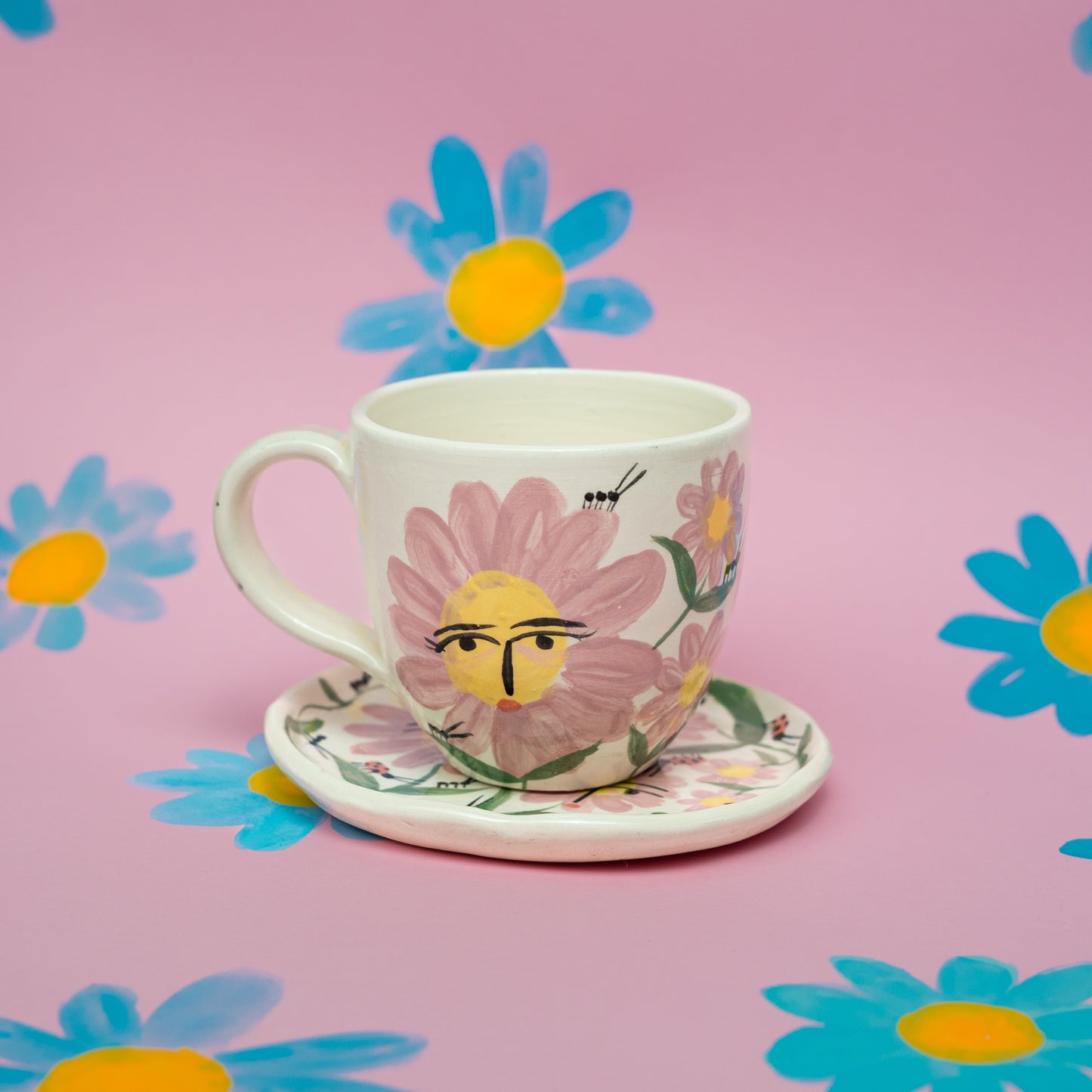 Set de taza y plato FLORES 1