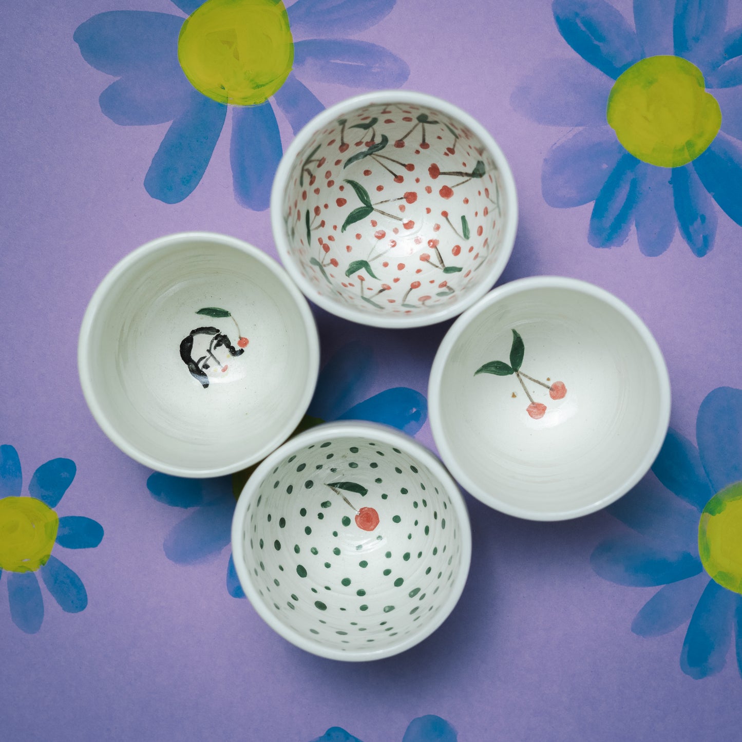 Set 4 tazas sin asa