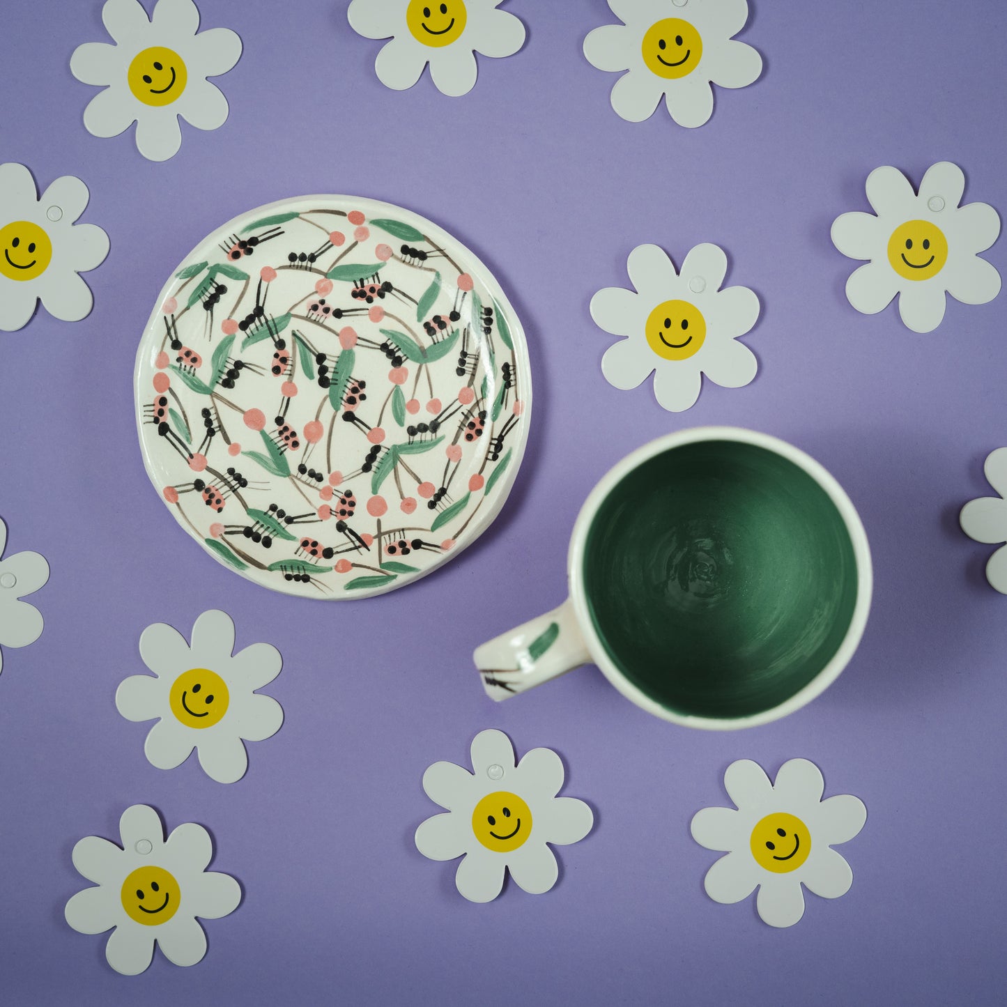 Cup + plat "Ladybug + " + Set taza con asa "Chinitas +"