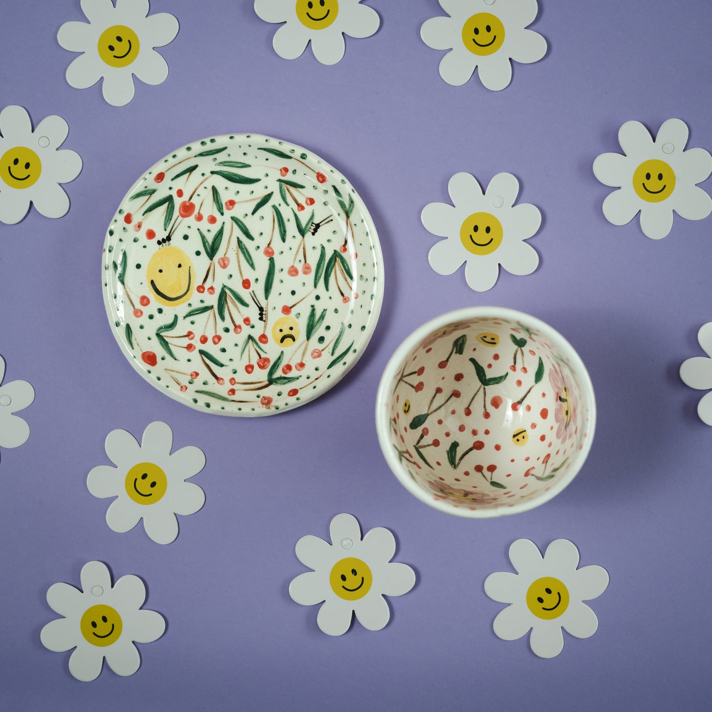 Set de taza y plato CEREZAS + SMILES