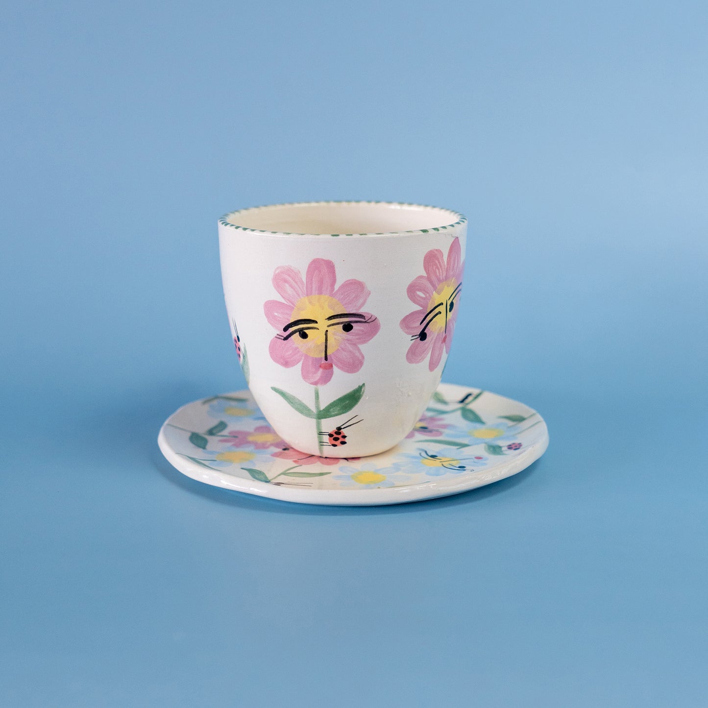 Cup + Plate "Hi" - Set taza con asa "Hola