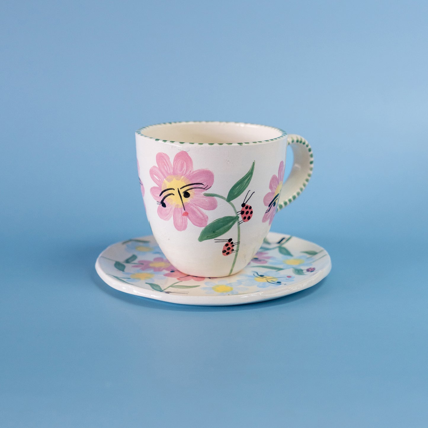 Cup + Plate "Hi" - Set taza con asa "Hola