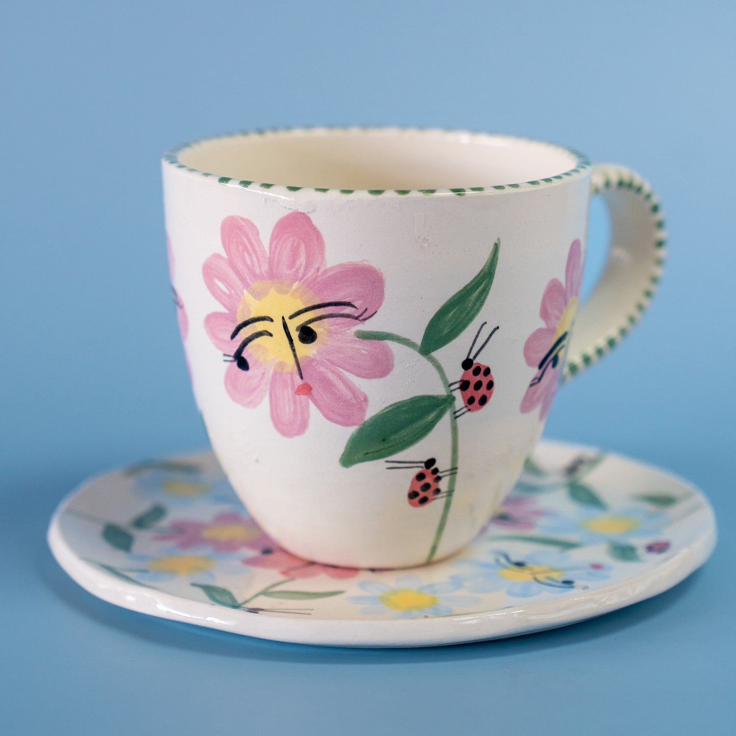 Cup + Plate "Hi" - Set taza con asa "Hola