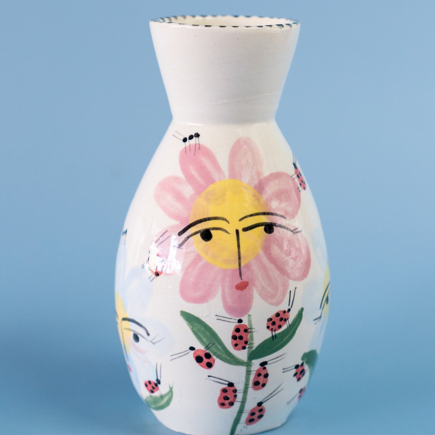 XS vase "Pink flower with friends" - XS florero "Flor rosada con amigas"