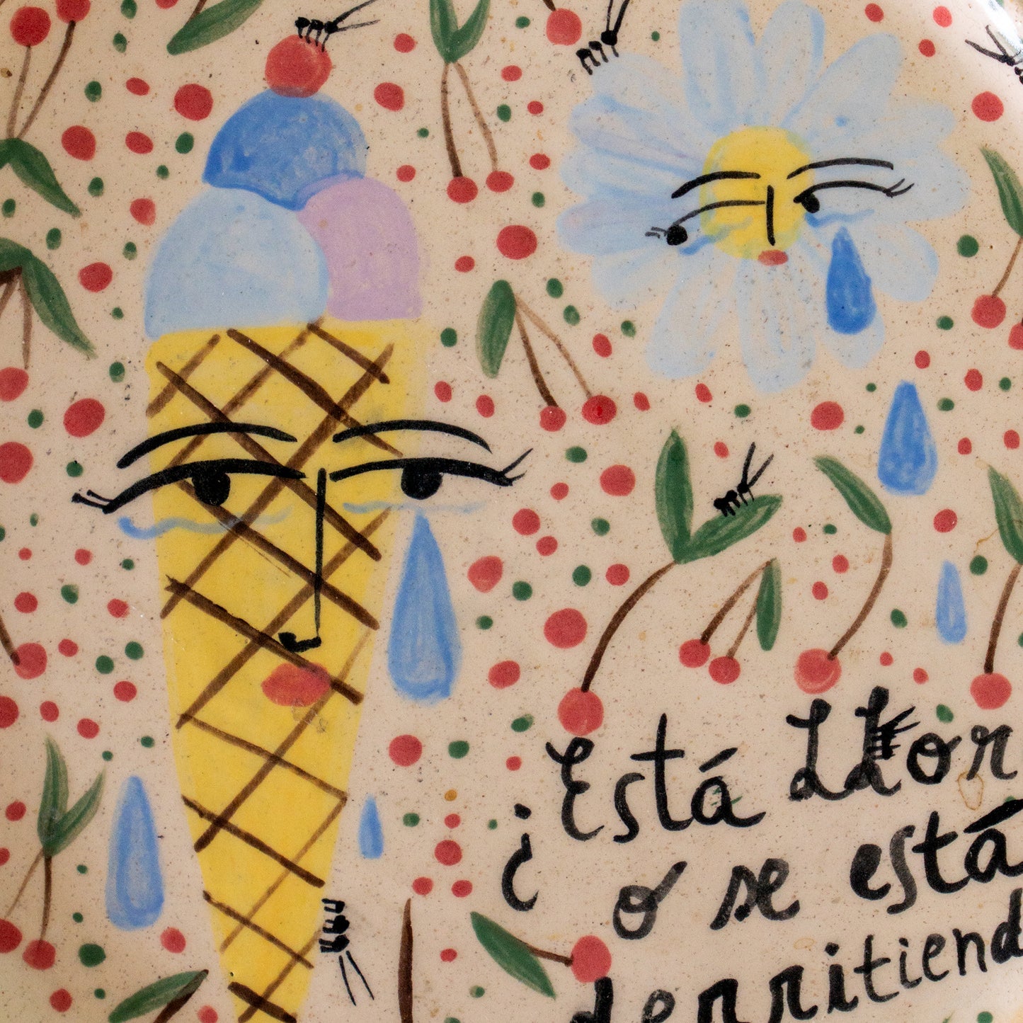 Plate M "Crying ice cream" - Plato M "Helado llorando