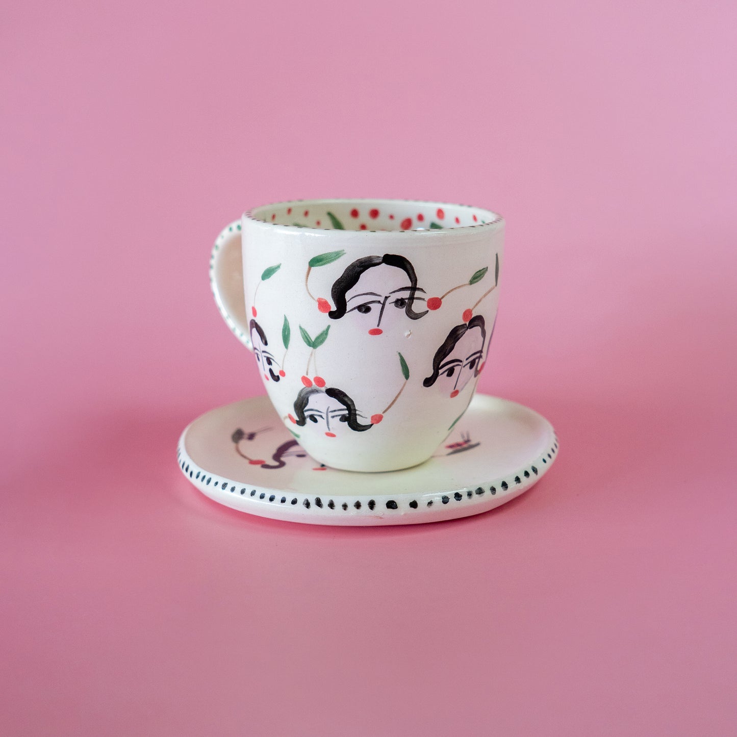 Cup + Plate " Boring Ladies" - Set taza con asa " Señoras Aburridas"