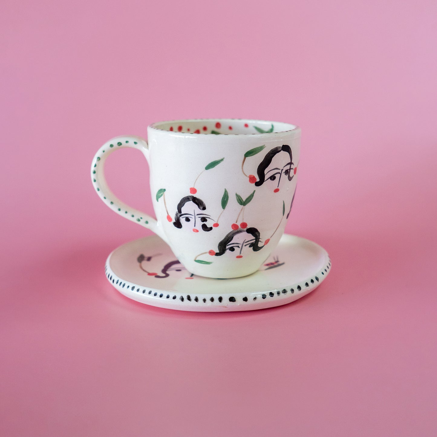 Cup + Plate " Boring Ladies" - Set taza con asa " Señoras Aburridas"