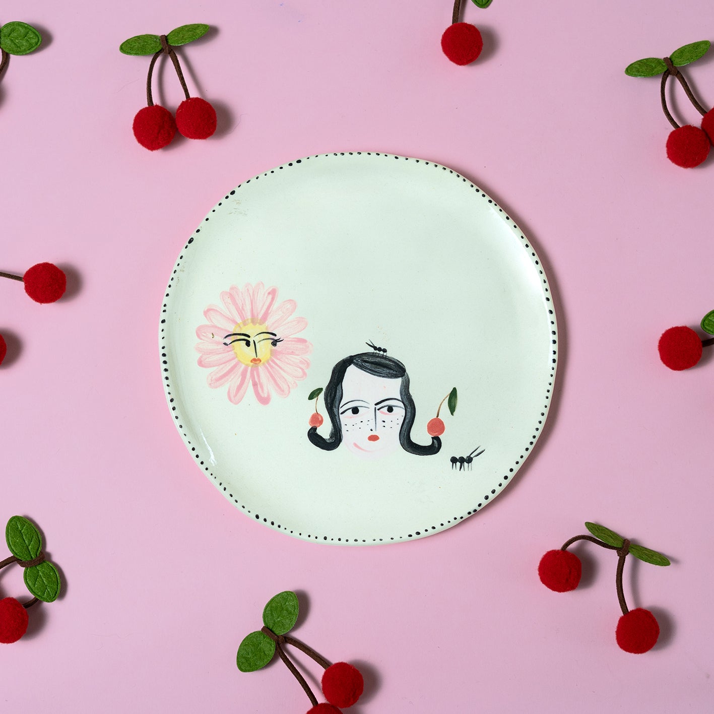 Plato M niña más flor