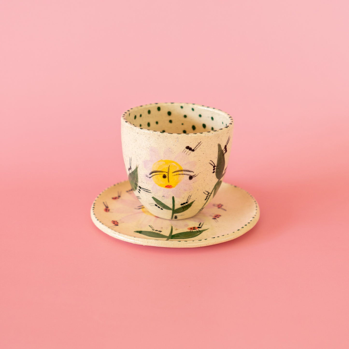 Set Taza sin asa " Te miro feo"