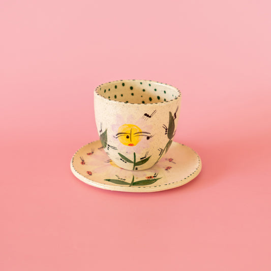 Handleless Mug Set "I look at you ugly"