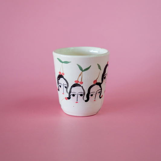 Espresso cup "Ladies with cherries in their hair"