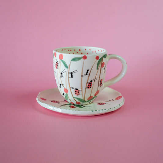 Cup + Plate " Little walk" - Set taza con asa " Paseito" (Copia)