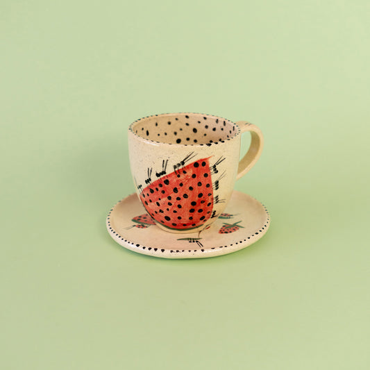 "Ants Walking on Watermelon" Mug Set